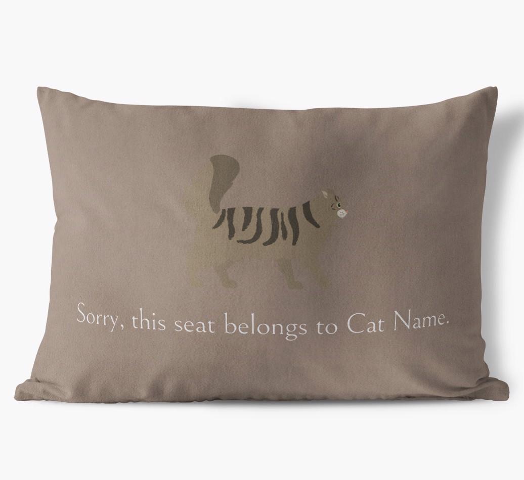 Sorry, This Seat Belongs to... : Personalized {breedCommonName} Soft Touch Pillow