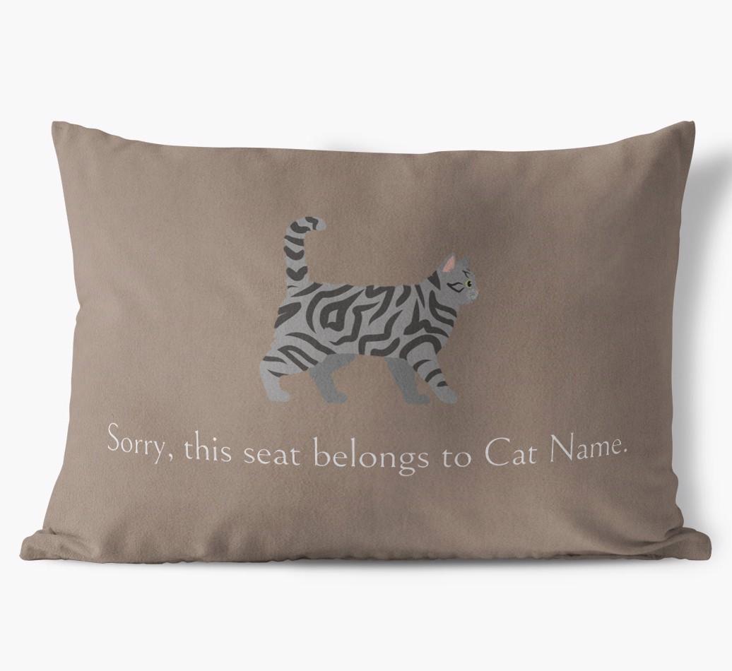 Sorry, This Seat Belongs to... : Personalized {breedCommonName} Soft Touch Pillow