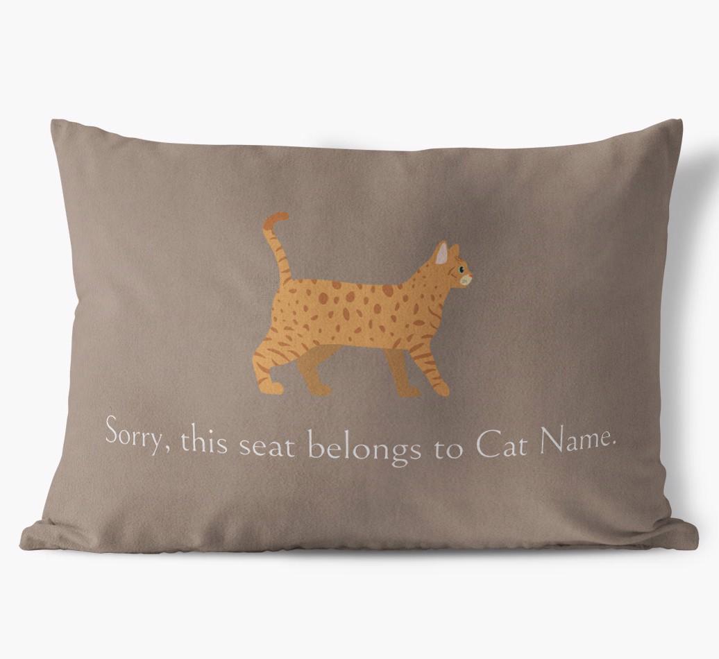 Sorry, This Seat Belongs to... : Personalized {breedCommonName} Soft Touch Pillow