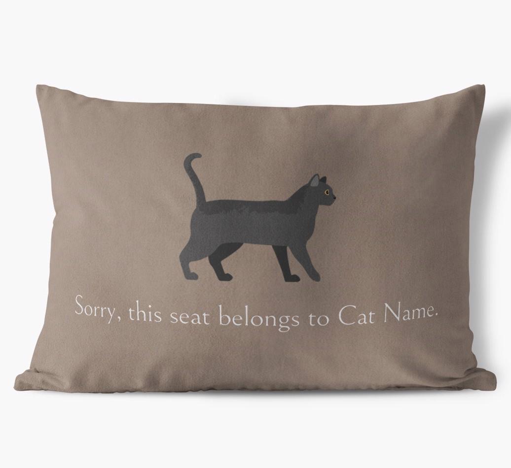 Sorry, This Seat Belongs to... : Personalized {breedCommonName} Soft Touch Pillow