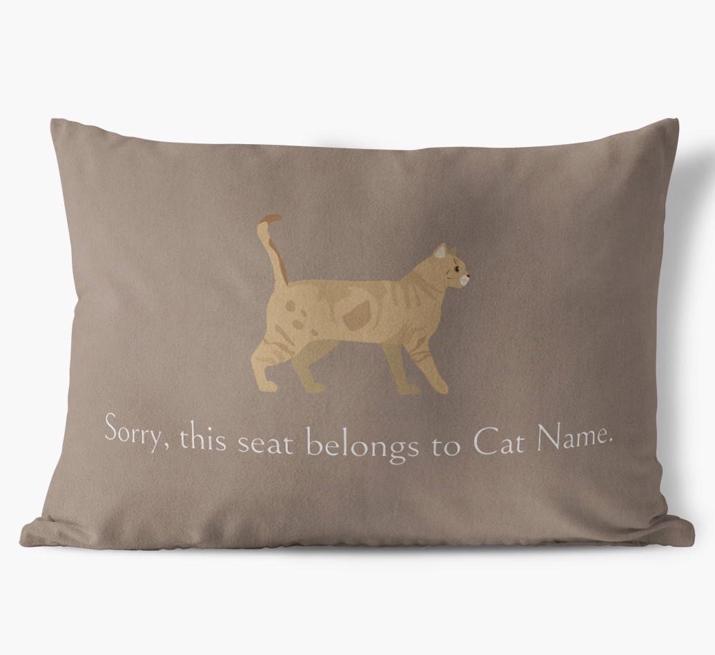 Sorry, This Seat Belongs to... : Personalized {breedCommonName} Soft Touch Pillow