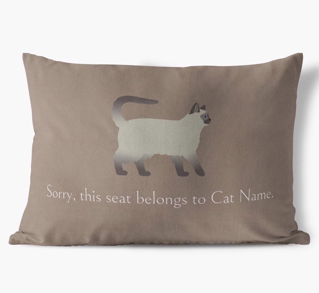 Sorry, This Seat Belongs to... : Personalized {breedCommonName} Soft Touch Pillow