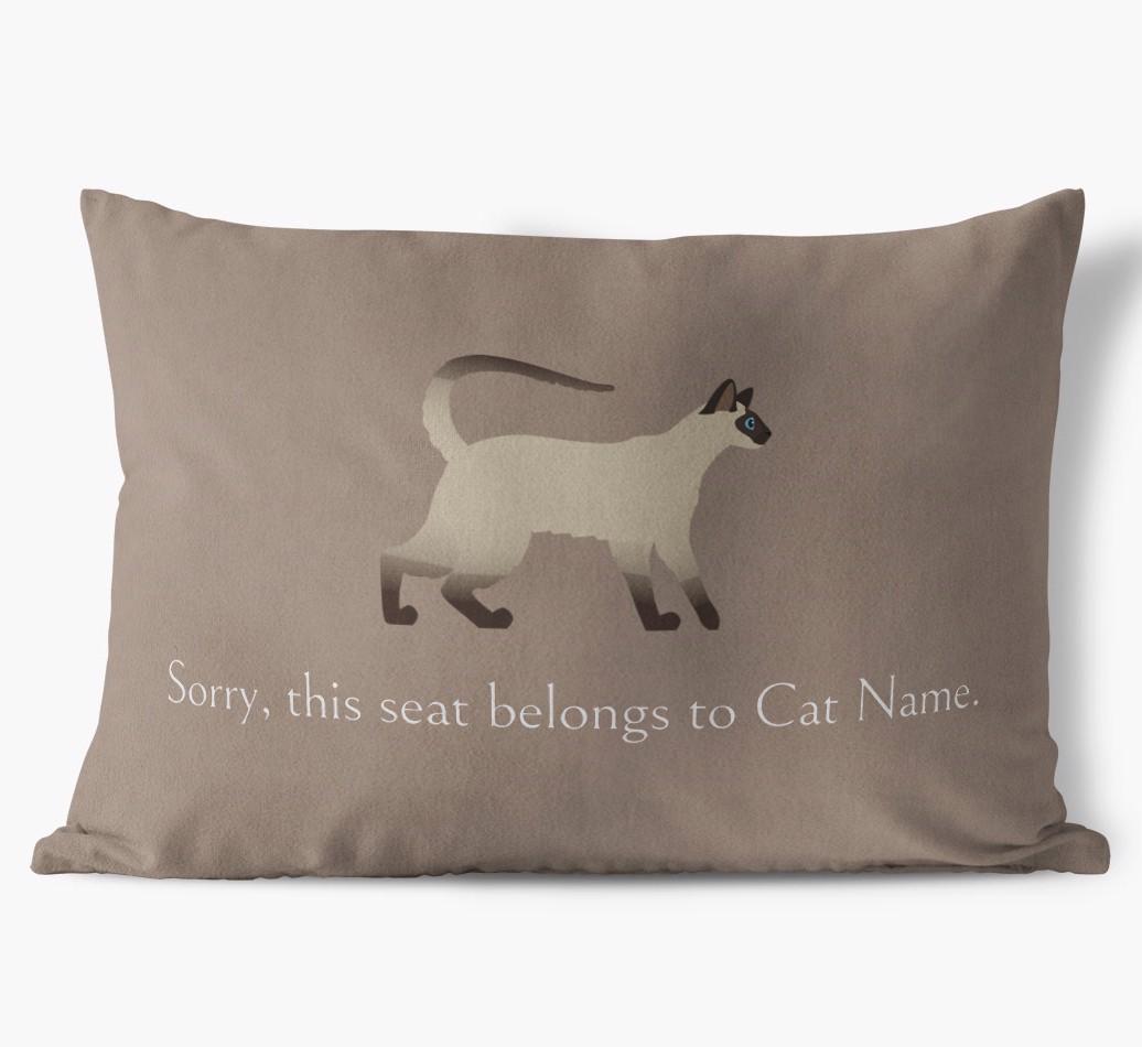 Sorry, This Seat Belongs to... : Personalized {breedCommonName} Soft Touch Pillow