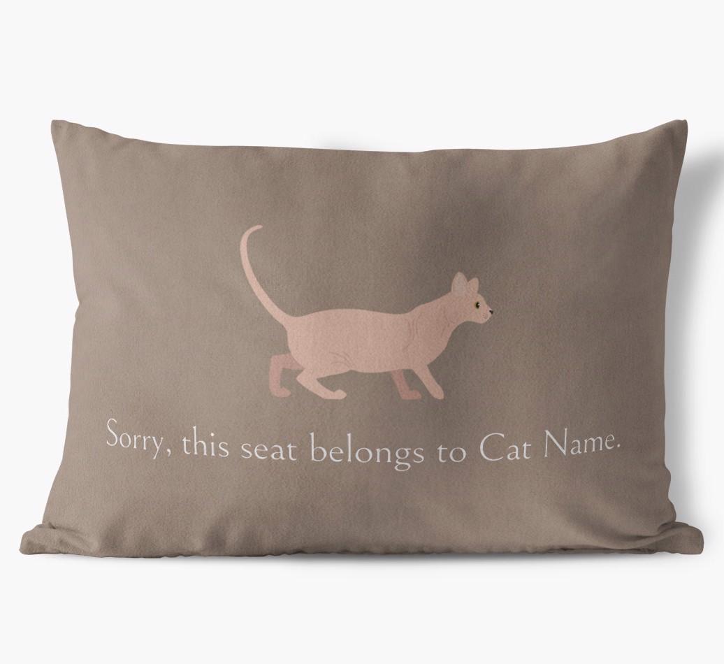 Sorry, This Seat Belongs to... : Personalized {breedCommonName} Soft Touch Pillow