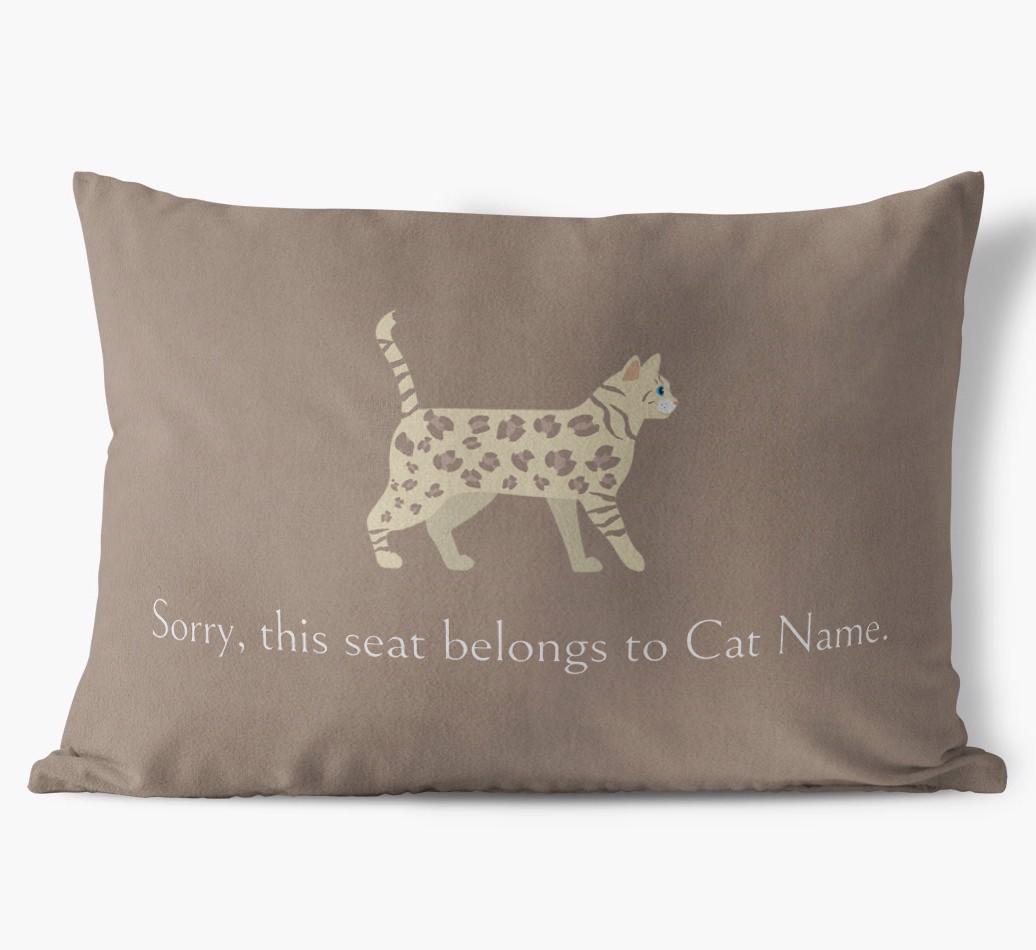 Sorry, This Seat Belongs to... : Personalized {breedCommonName} Soft Touch Pillow