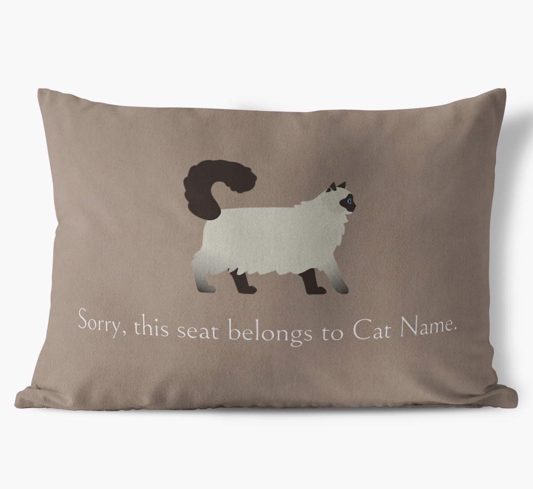 Sorry, This Seat Belongs to... : Personalized {breedCommonName} Soft Touch Pillow