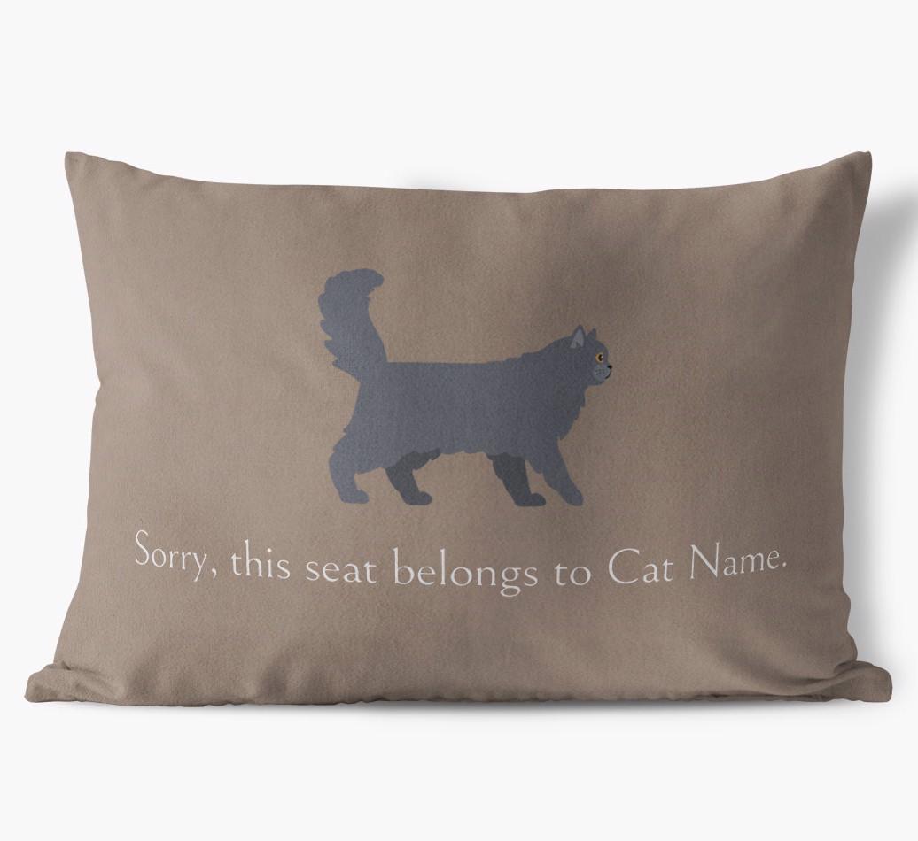 Sorry, This Seat Belongs to... : Personalized {breedCommonName} Soft Touch Pillow
