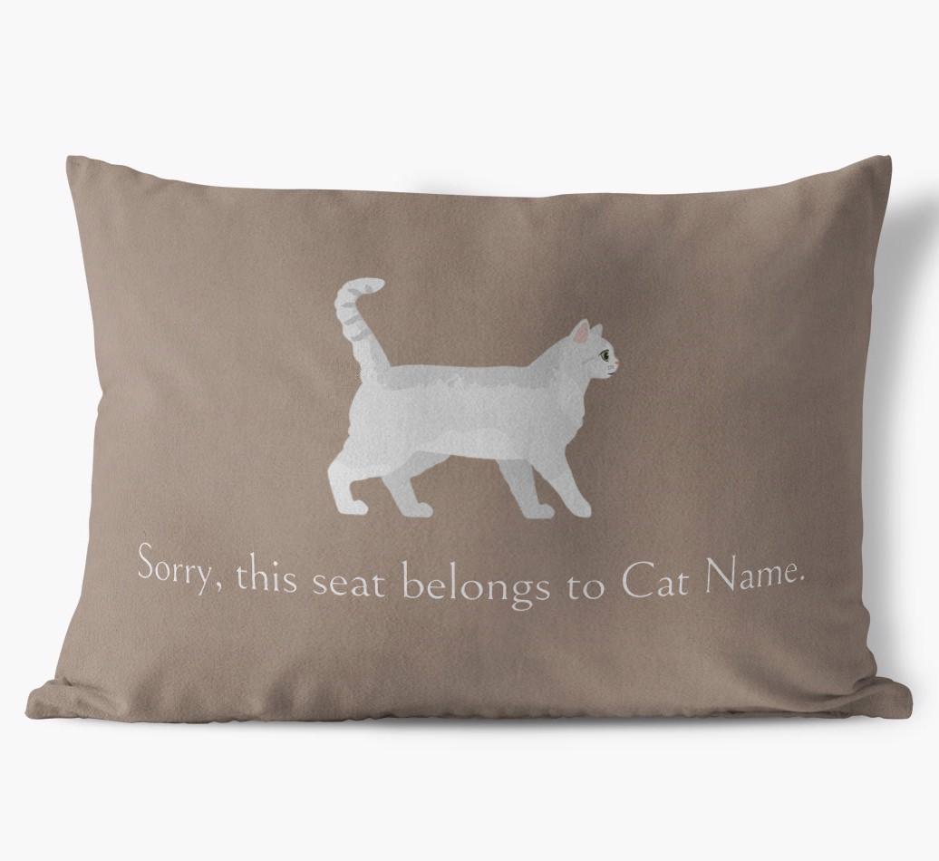 Sorry, This Seat Belongs to... : Personalized {breedCommonName} Soft Touch Pillow