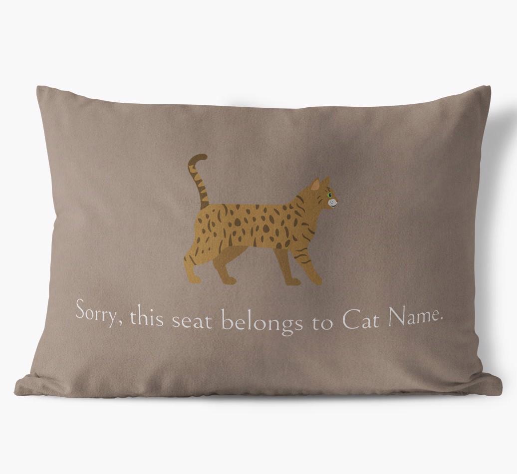 Sorry, This Seat Belongs to... : Personalized {breedCommonName} Soft Touch Pillow