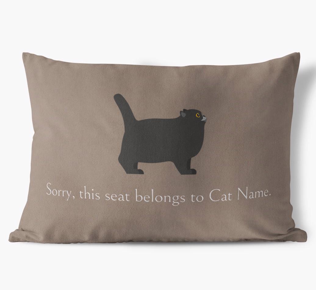 Sorry, This Seat Belongs to... : Personalized {breedCommonName} Soft Touch Pillow