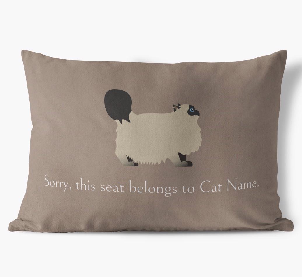Sorry, This Seat Belongs to... : Personalized {breedCommonName} Soft Touch Pillow