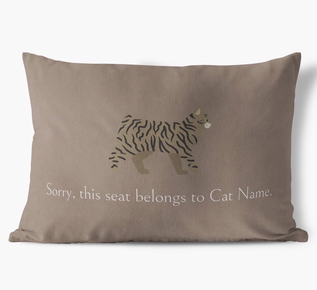 Sorry, This Seat Belongs to... : Personalized {breedCommonName} Soft Touch Pillow