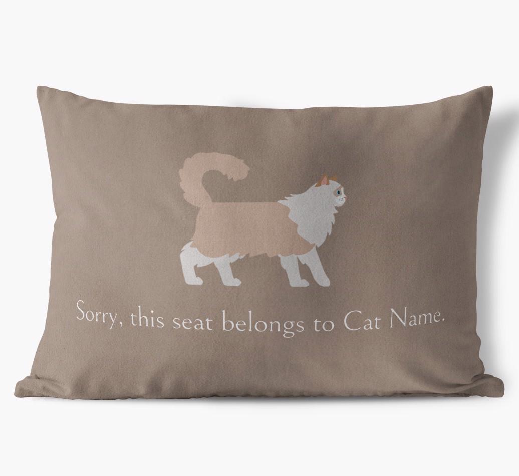 Sorry, This Seat Belongs to... : Personalized {breedCommonName} Soft Touch Pillow