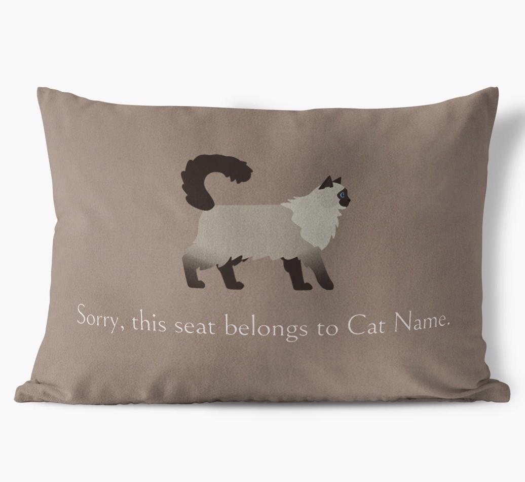 Sorry, This Seat Belongs to... : Personalized {breedCommonName} Soft Touch Pillow