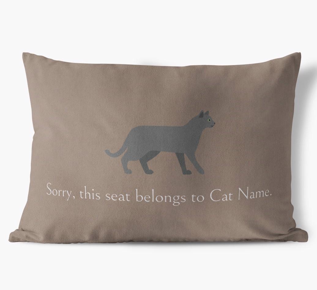 Sorry, This Seat Belongs to... : Personalized {breedCommonName} Soft Touch Pillow