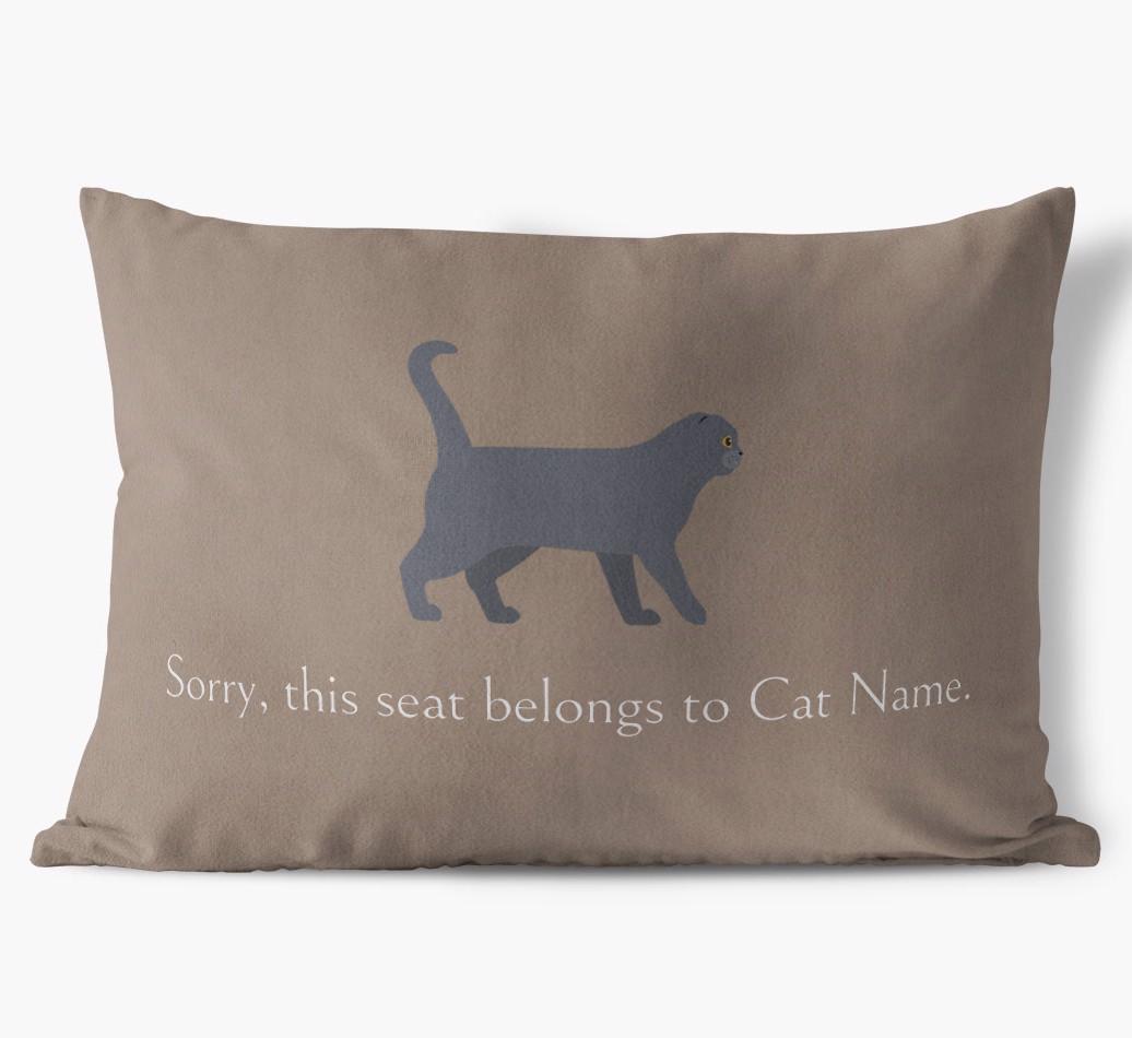 Sorry, This Seat Belongs to... : Personalized {breedCommonName} Soft Touch Pillow