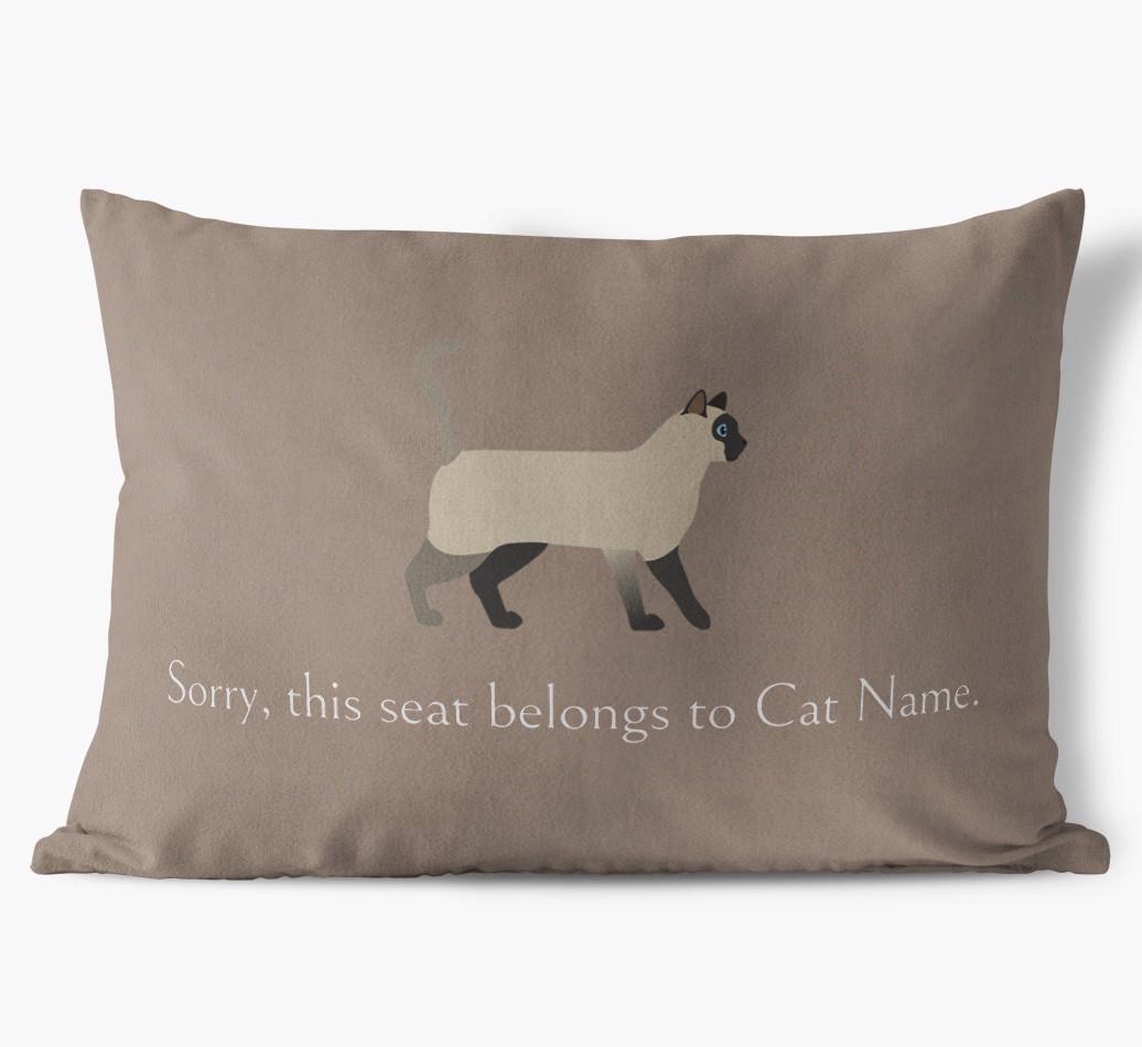Sorry, This Seat Belongs to... : Personalized {breedCommonName} Soft Touch Pillow