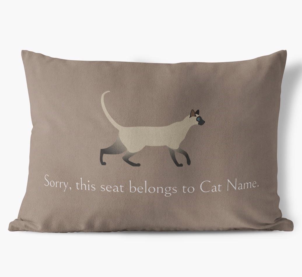 Sorry, This Seat Belongs to... : Personalized {breedCommonName} Soft Touch Pillow