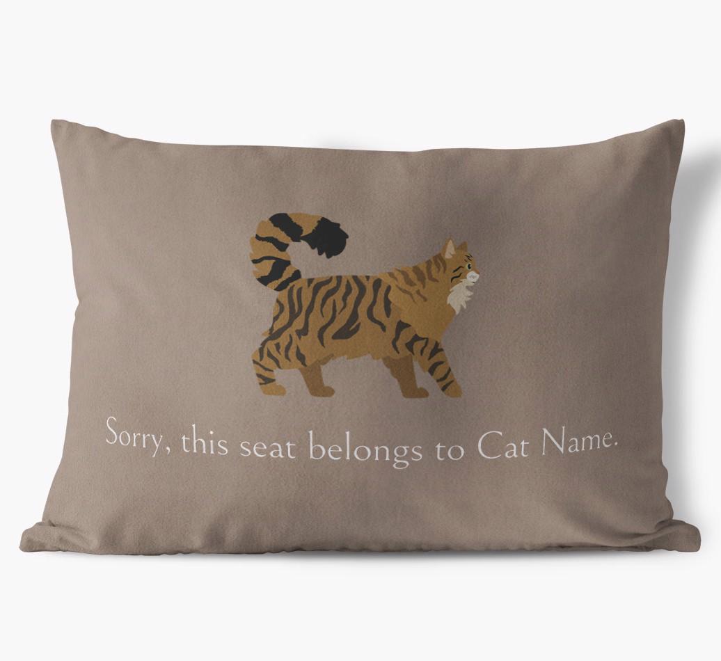 Sorry, This Seat Belongs to... : Personalized {breedCommonName} Soft Touch Pillow