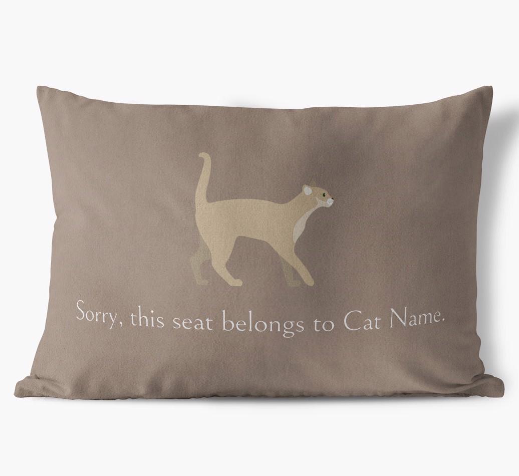 Sorry, This Seat Belongs to... : Personalized {breedCommonName} Soft Touch Pillow