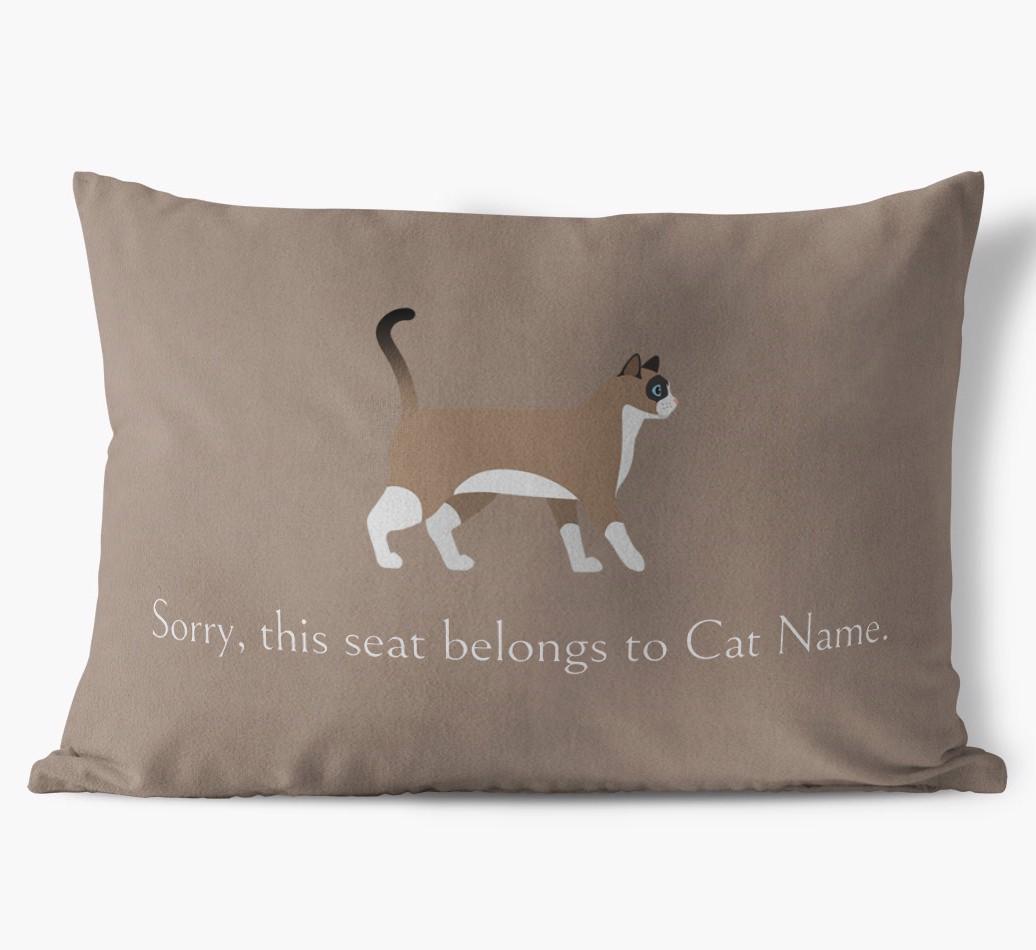 Sorry, This Seat Belongs to... : Personalized {breedCommonName} Soft Touch Pillow