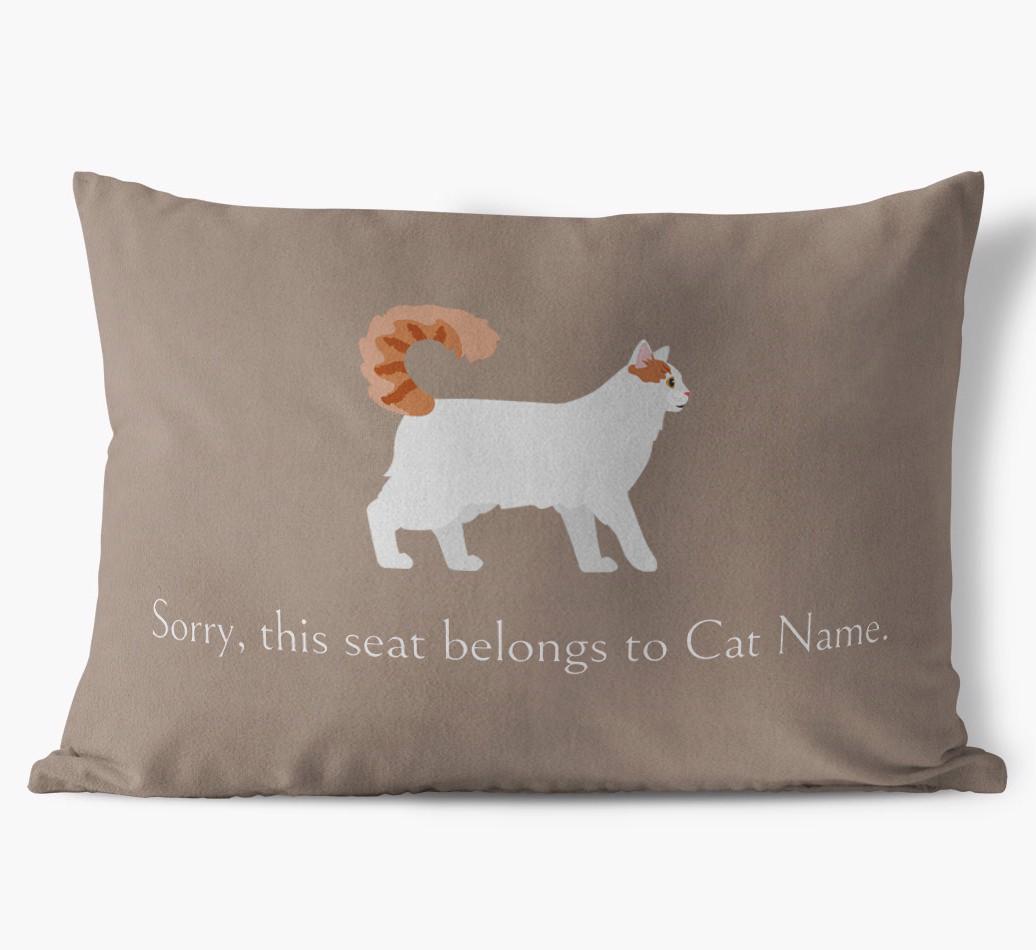 Sorry, This Seat Belongs to... : Personalized {breedCommonName} Soft Touch Pillow