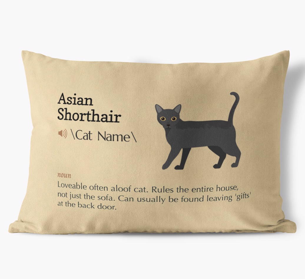 {breedCommonName} Definition: Personalised Soft Touch Cushion 