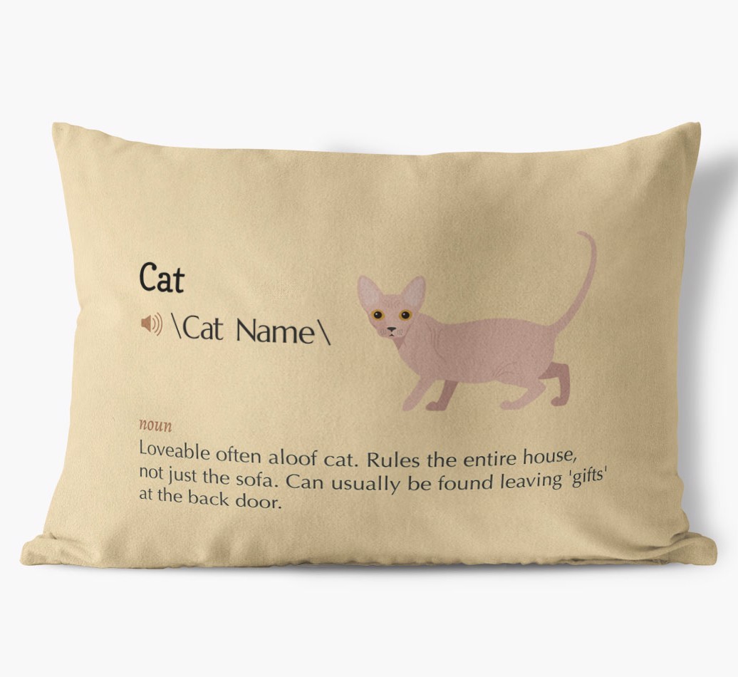 {breedCommonName} Definition: Personalised Soft Touch Cushion 