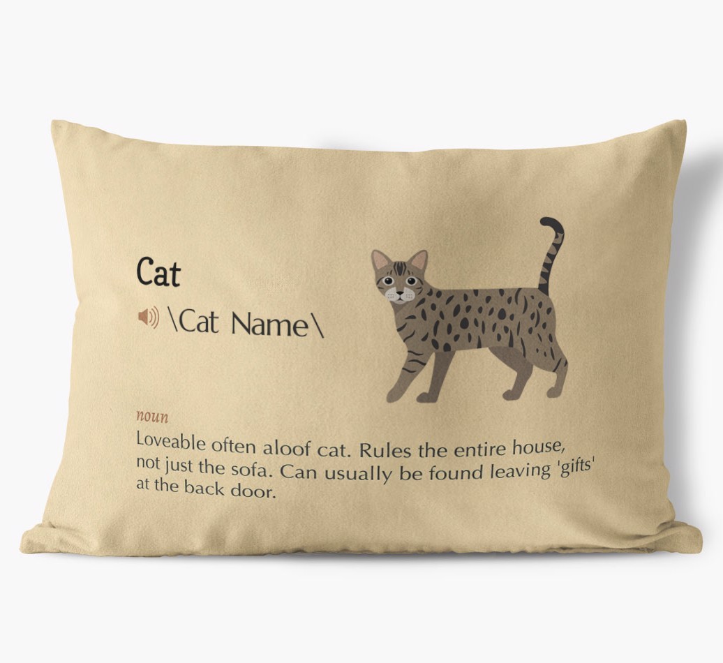 {breedCommonName} Definition: Personalised Soft Touch Cushion 