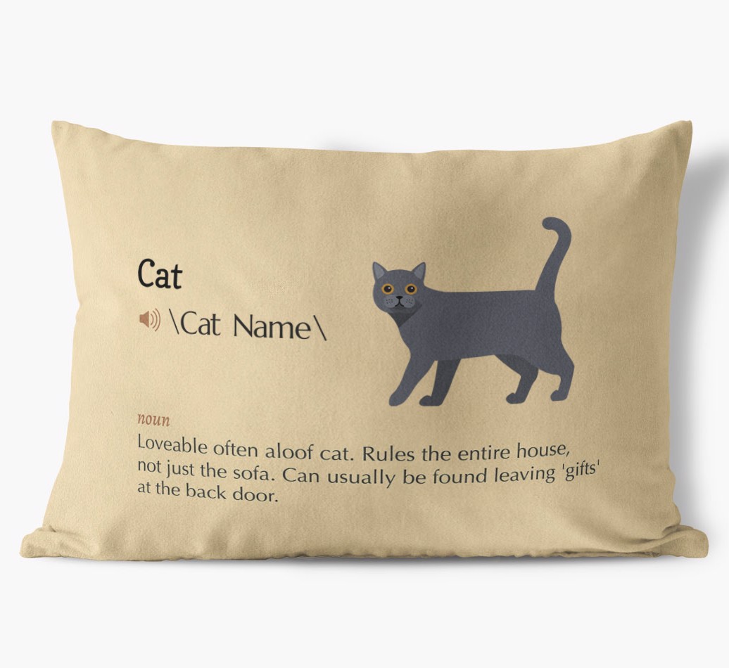 {breedCommonName} Definition: Personalised Soft Touch Cushion 
