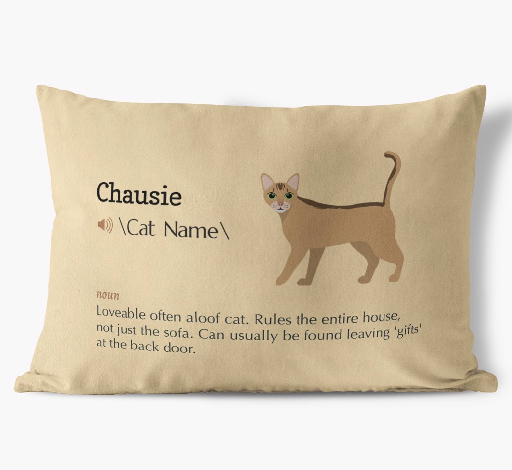 {breedCommonName} Definition: Personalised Soft Touch Cushion 