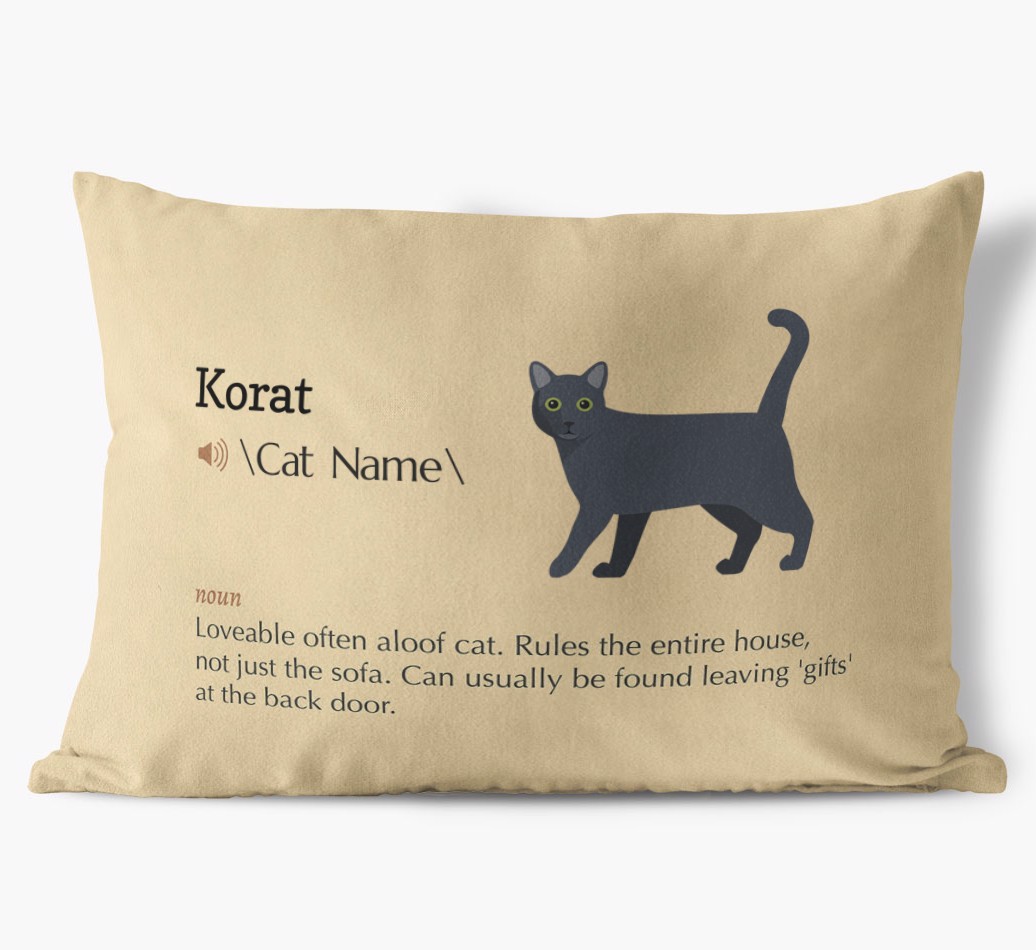 {breedCommonName} Definition: Personalised Soft Touch Cushion 
