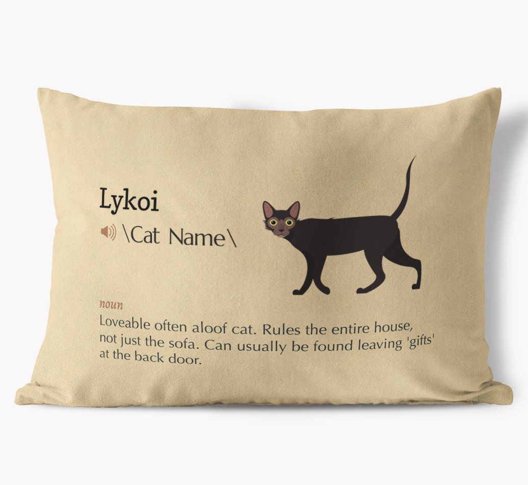{breedCommonName} Definition: Personalised Soft Touch Cushion 
