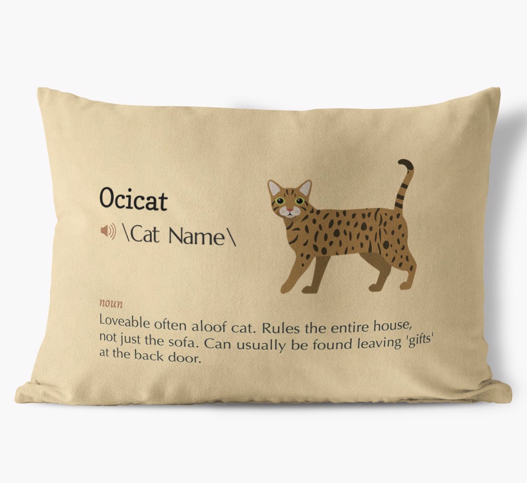 {breedCommonName} Definition: Personalised Soft Touch Cushion 