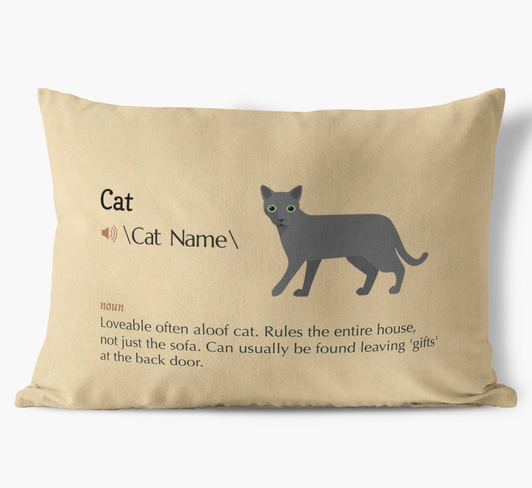 {breedCommonName} Definition: Personalised Soft Touch Cushion 