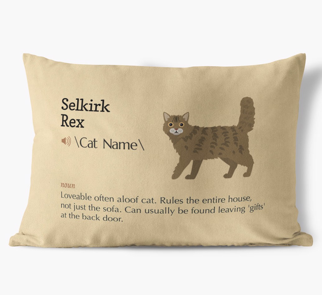 {breedCommonName} Definition: Personalised Soft Touch Cushion 