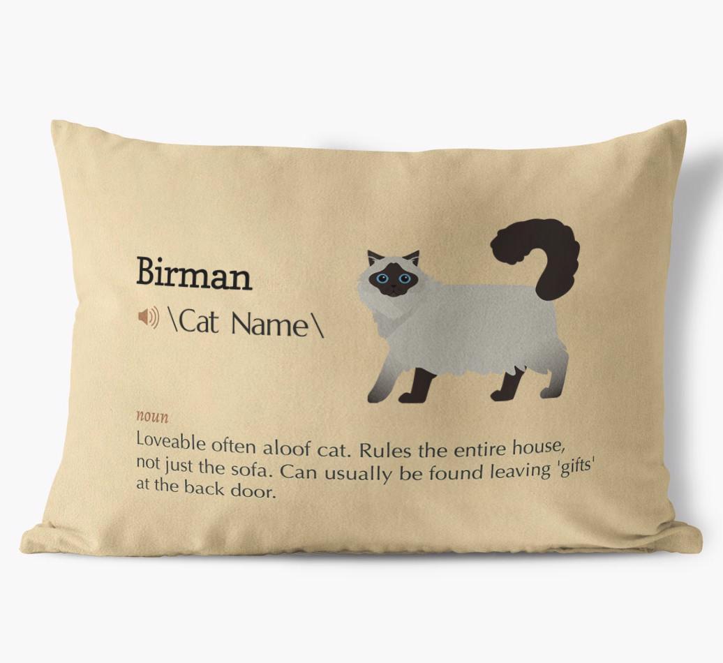 {breedCommonName} Definition: Personalized Soft Touch Pillow