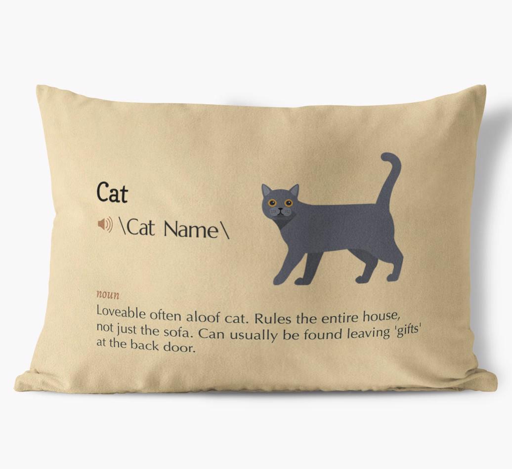 {breedCommonName} Definition: Personalized Soft Touch Pillow