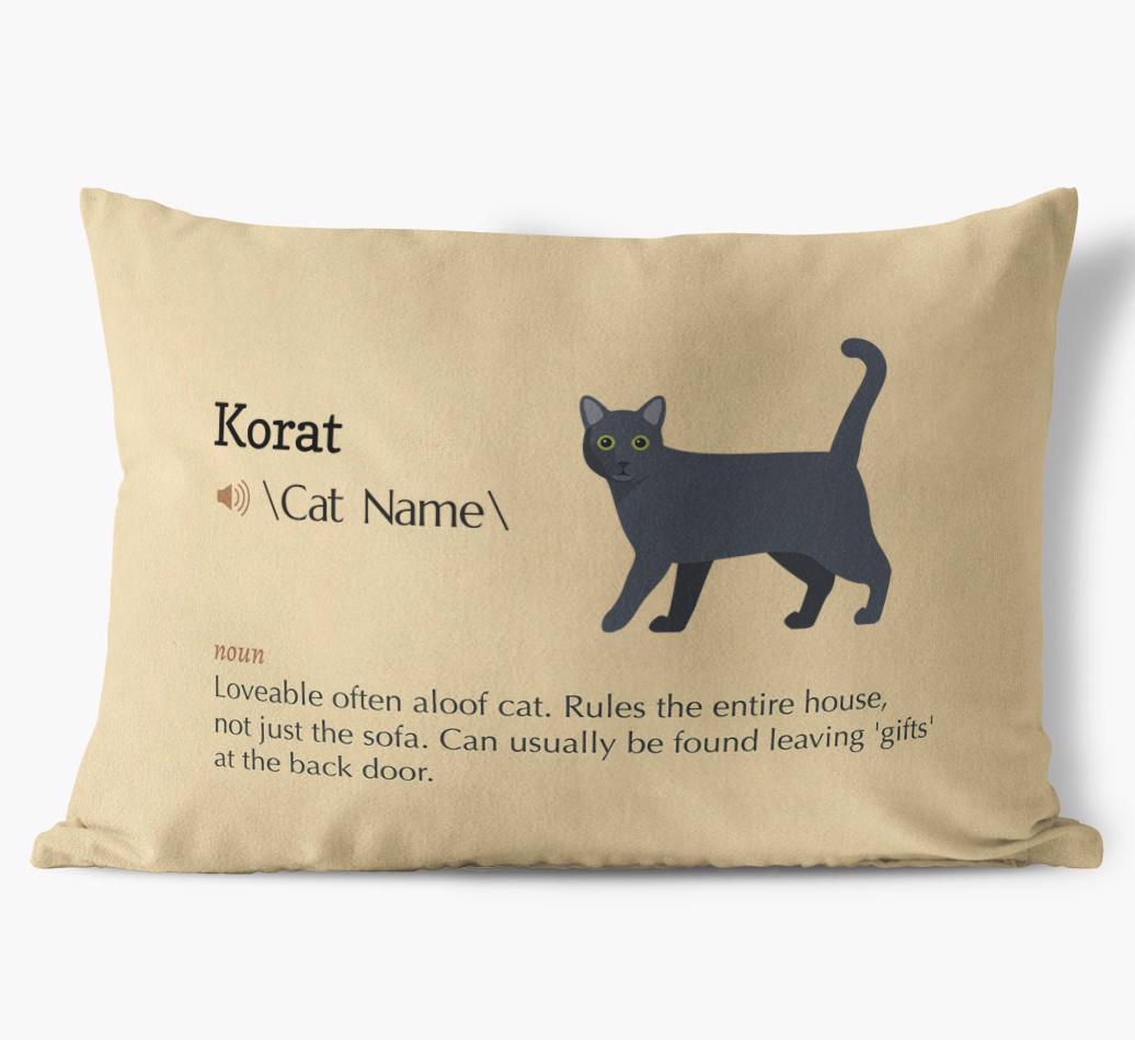 {breedCommonName} Definition: Personalized Soft Touch Pillow