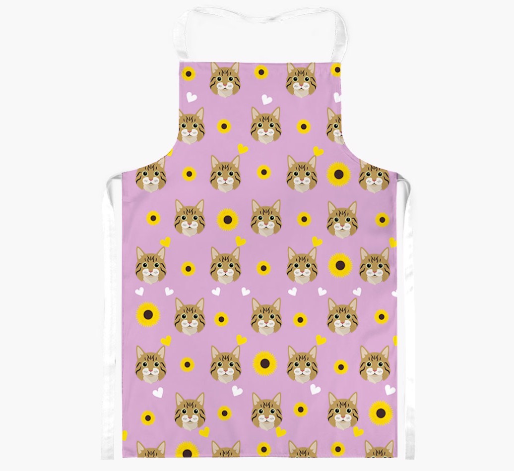 Sunflower Pattern: Personalised {breedShortName} Apron