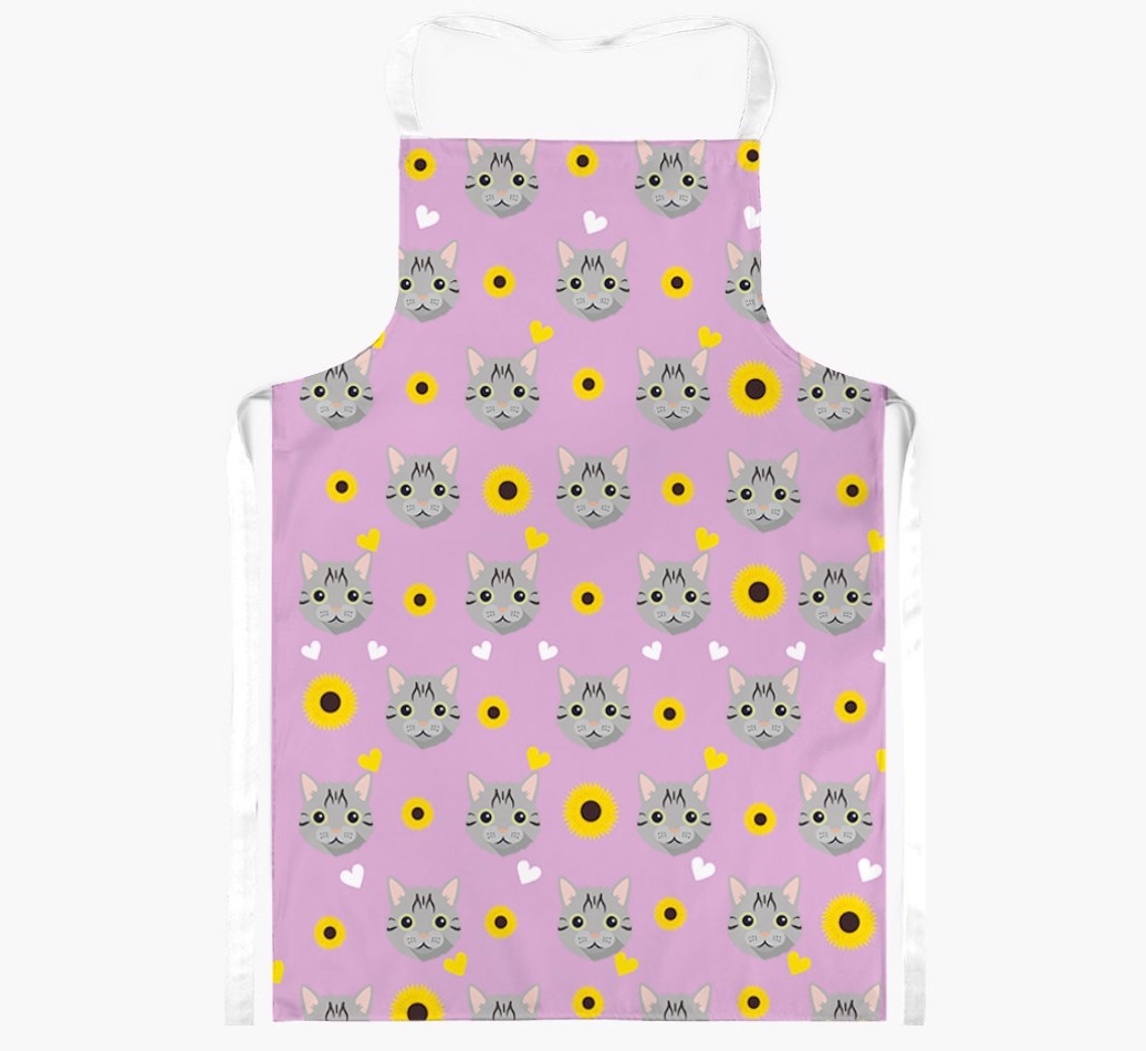 Sunflower Pattern: Personalised {breedShortName} Apron
