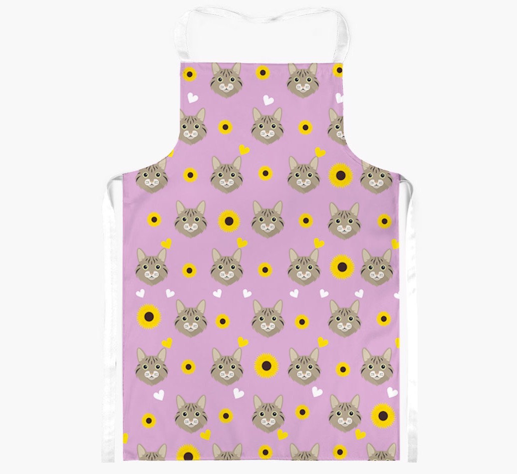 Sunflower Pattern: Personalised {breedShortName} Apron