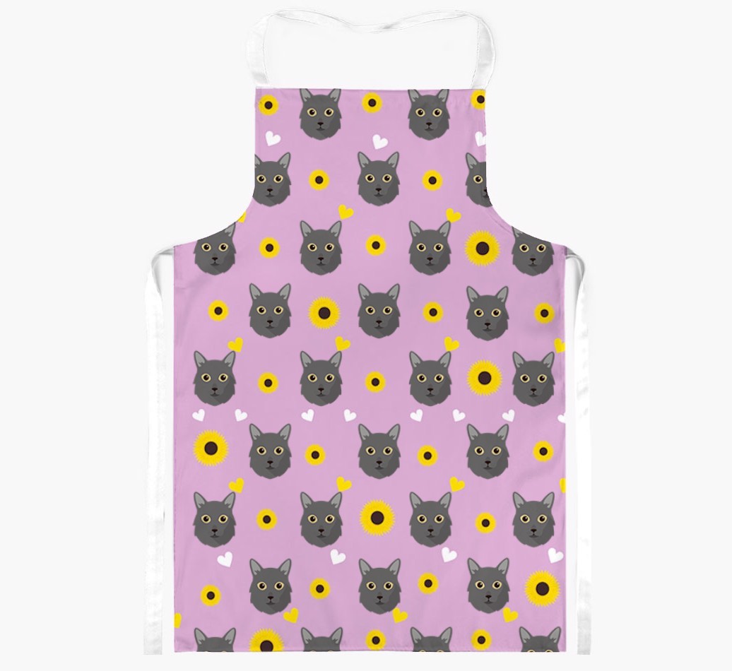 Sunflower Pattern: Personalised {breedShortName} Apron