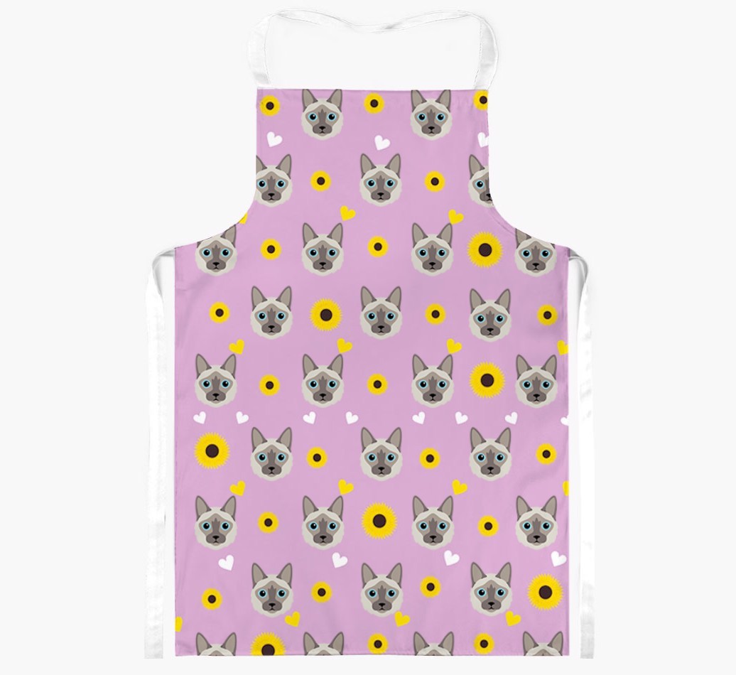 Sunflower Pattern: Personalised {breedShortName} Apron
