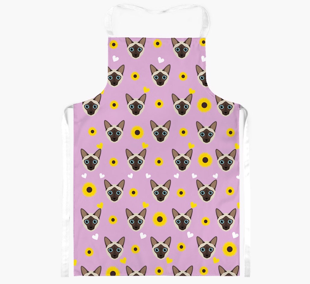 Sunflower Pattern: Personalised {breedShortName} Apron