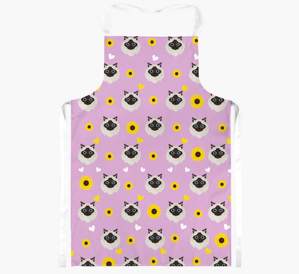 Sunflower Pattern: Personalised {breedShortName} Apron