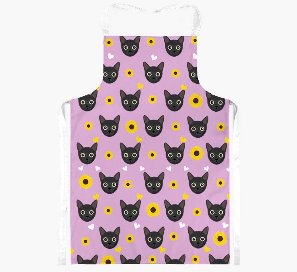Sunflower Pattern: Personalised {breedShortName} Apron
