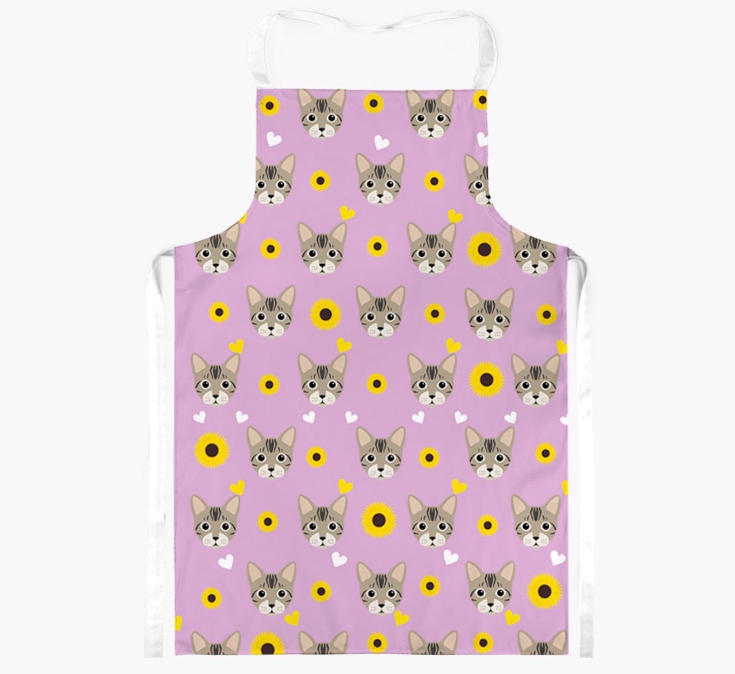 Sunflower Pattern: Personalised {breedShortName} Apron