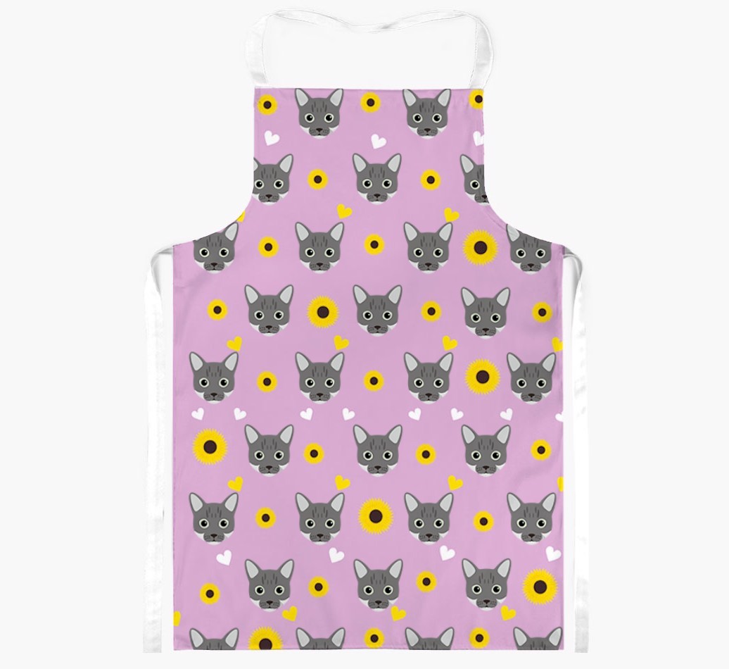 Sunflower Pattern: Personalised {breedShortName} Apron