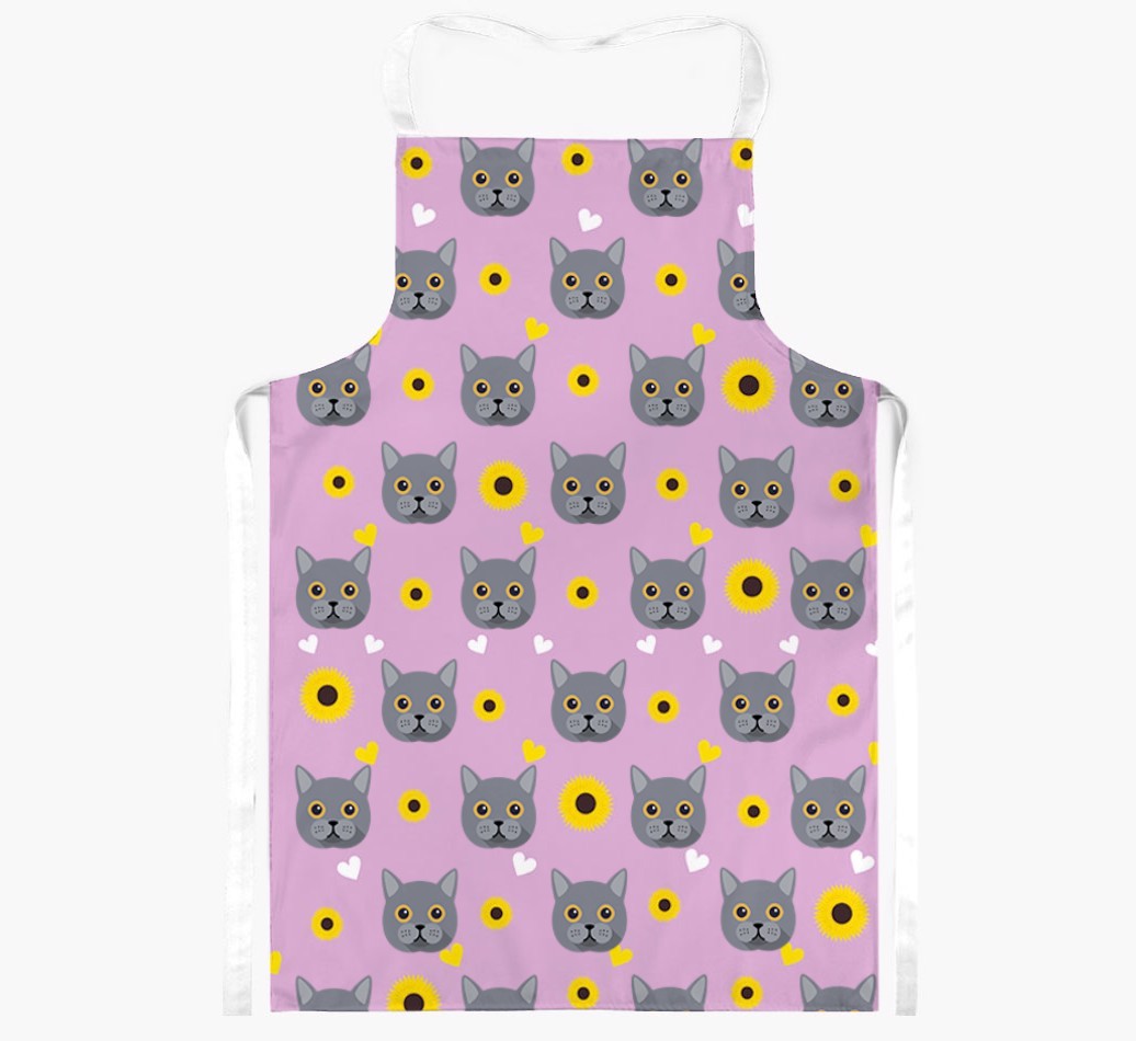 Sunflower Pattern: Personalised {breedShortName} Apron